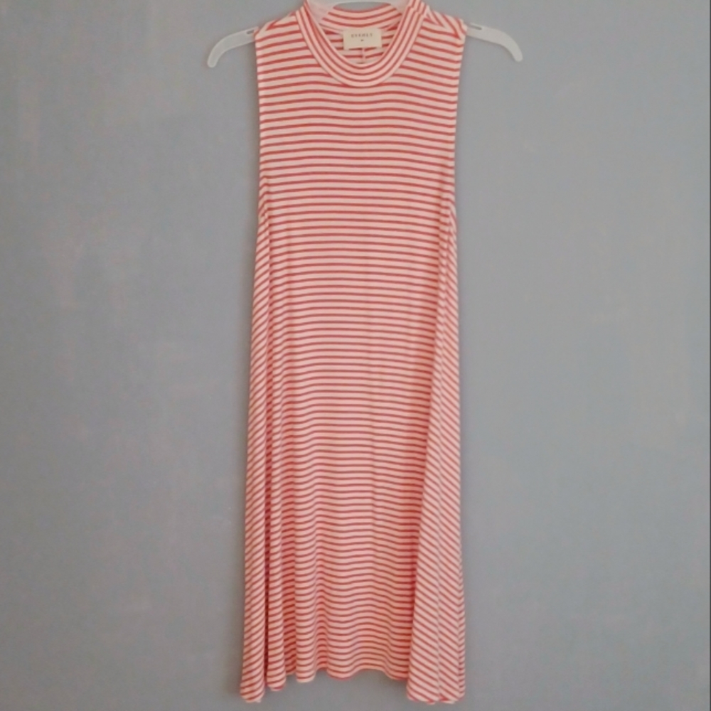🌷3/$20🌷NWOT Everly Striped Mockneck Midi Dress - Picture 3 of 5